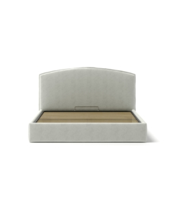 LETTO MATRIMONIALE CONTENITORE "MOON" IN TESSUTO BIANCO 160X190 CM