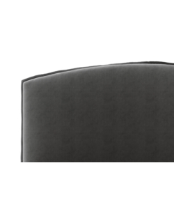 LETTO MATRIMONIALE CONTENITORE "MOON" IN TESSUTO GRIGIO 160X190 CM
