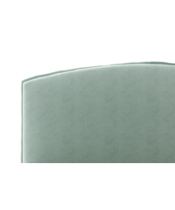LETTO MATRIMONIALE CONTENITORE "MOON" IN TESSUTO CELESTE 160X190 CM