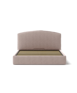 LETTO MATRIMONIALE CONTENITORE "MOON" IN TESSUTO ROSA 160X190 CM