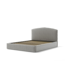 LETTO MATRIMONIALE CONTENITORE "MOON" IN TESSUTO PERLA 160X190 CM