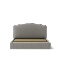 LETTO MATRIMONIALE CONTENITORE "MOON" IN TESSUTO PERLA 160X190 CM
