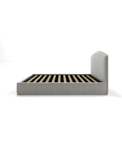 LETTO MATRIMONIALE CONTENITORE "MOON" IN TESSUTO PERLA 160X190 CM