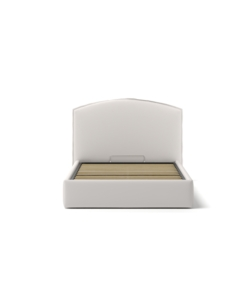 LETTO PIAZZA E MEZZA CONTENITORE "MOON" IN ECOPELLE BIANCO 120X190 CM