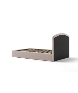 LETTO PIAZZA E MEZZA CONTENITORE "MOON" IN TESSUTO ROSA 120X190 CM