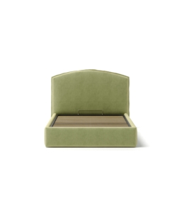 LETTO PIAZZA E MEZZA CONTENITORE "MOON" IN TESSUTO VERDE 120X190 CM
