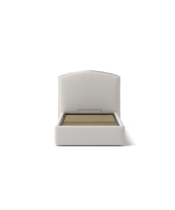 LETTO SINGOLO CONTENITORE "MOON" IN ECOPELLE BIANCO 90X190 CM