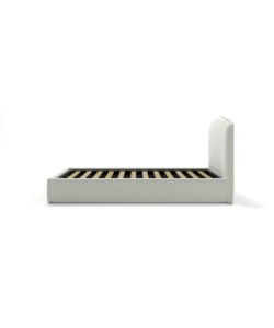 LETTO SINGOLO CONTENITORE "MOON" IN TESSUTO BIANCO 90X190 CM