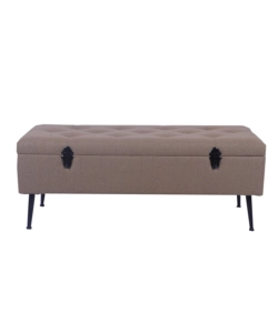 PANCHINA CONTENITORE BELLAHOME "LISA" IN TESSUTO MARRONE, 102X44X40 CM