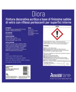 PITTURA DECORATIVA MAX MEYER "DIORA" BASE ARGENTO, 1 LITRO