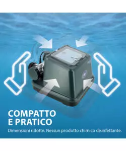 CLORINATORE SALINO PER ELETTROLISI GRE PER PISCINA DA 50 M³ 10 GR/H