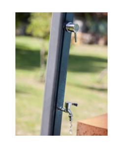 DOCCIA SOLARE PER GIARDINO GRE IN RESINA CON LAVAPIEDI 25 L - COD. SSR25