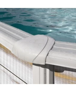 PISCINA FUORI TERRA OVALE GRE "FINLANDIA" IN ACCIAIO EFFETTO LEGNO NORDICO 500X300X120 - COD. KIT500N