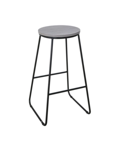 SGABELLO ROTONDO BELLAHOME "INDUSTRIAL" GRIGIO 32X32X71 CM