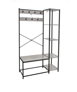 MOBILE DA INGRESSO BELLAHOME "INDUSTRIAL" GRIGIO 110X40X180 CM