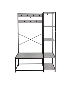 MOBILE DA INGRESSO BELLAHOME "INDUSTRIAL" GRIGIO 110X40X180 CM
