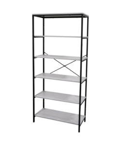 LIBRERIA 5 RIPIANI BELLAHOME "INDUSTRIAL" GRIGIO 80X30X180 CM