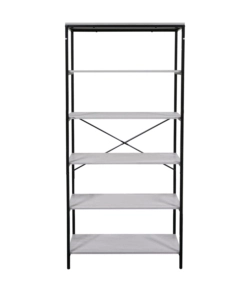 LIBRERIA 5 RIPIANI BELLAHOME "INDUSTRIAL" GRIGIO 80X30X180 CM