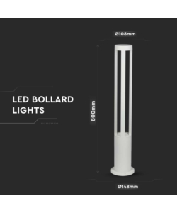 LAMPADA DA ESTERNO COLORE BIANCO CON ALTEZZA 80 CM, 10 W 3000 K