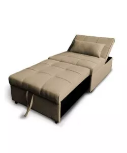 POUF 3 IN 1 BELLAHOME "KING" TRASFORMABILE IN POLTRONA E LETTO TORTORA 112X81X88 CM