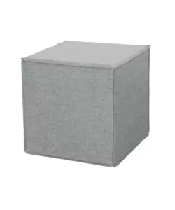 POUF PIEGHEVOLE BELLAHOME "DADO" IN TESSUTO RIMOVIBILE GRIGIO, 41X41X41 CM