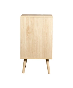 MOBILETTO MULTIFUNZIONALE BELLAHOME CON PORTA BATTENTE IN RATTAN, 40X39X71 CM