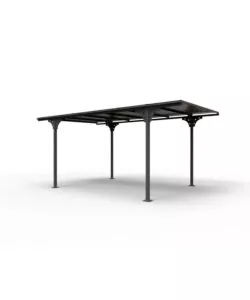 CARPORT AUTO IN ALLUMINIO E POLICARBONATO HABRITA "CAR 3050 ALTP T" 5,00X2,88X2,32 MT