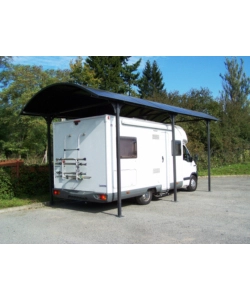 CARPORT AUTO IN ALLUMINIO E POLICARBONATO HABRITA "CAR 3676 ALCC T" 1 POSTO 3,59X7,62X3,60 MT