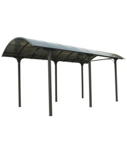 CARPORT AUTO IN ALLUMINIO E POLICARBONATO HABRITA "CAR 3676 ALCC T" 1 POSTO 3,59X7,62X3,60 MT