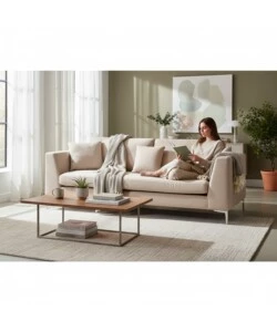 DIVANO 3 POSTI BELLAHOME "CAMILLA" BEIGE 222X104X56,5 CM