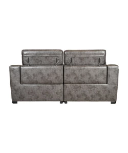 DIVANO 3 POSTI BELLAHOME "GIULIA" CON SISTEMA RELAX, IN ECOPELLE EFFETTO INVECCHIATO GRIGIO 210X106X85 CM