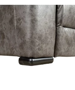 DIVANO 3 POSTI BELLAHOME "GIULIA" CON SISTEMA RELAX, IN ECOPELLE EFFETTO INVECCHIATO GRIGIO 210X106X85 CM
