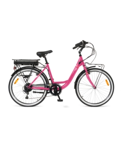 BICI ELETTRICA I-BIKE "CITY EASY URBAN" 26" 45 KM MAGENTA
