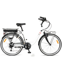 BICI ELETTRICA I-BIKE "CITY EASY COMFORT" 26" 45 KM BIANCA
