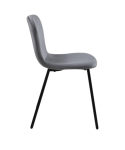 SET PRANZO BELLAHOME "CABRERA" TAVOLO ESTENSIBILE NERO EFFETTO MARMO E 4 SEDIE VELLUTO GRIGIO