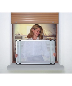 ZANZARIERA ESTENSIBILE "DERBY" ARGENTO 70X50 CM