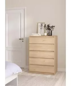 CASSETTIERA 5 CASSETTI "NAIA" LEGNO 77X50X111,3 CM
