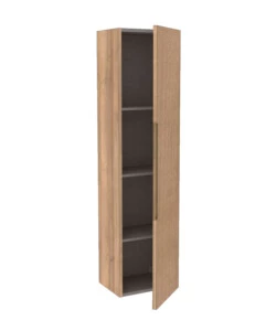 COLONNA PENSILE SOSPESA DECOR BAGNO "CANALETTO" CON 1 ANTA COLORE ROVERE, 35X28X138 CM