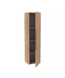 COLONNA PENSILE SOSPESA DECOR BAGNO "CANALETTO" CON 1 ANTA COLORE ROVERE, 35X28X138 CM