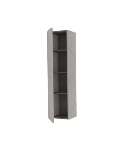 COLONNA PENSILE SOSPESA DECOR BAGNO CON 1 ANTA COLORE GRIGIO CALDO, 35X28X138 CM
