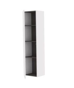 COLONNA PENSILE SOSPESA DECOR BAGNO CON 1 ANTA COLORE BIANCO NEVE, 35X28X138 CM