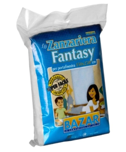 ZANZARIERA PER PORTAFINESTRA "FANTASY" BIANCA IN VELCRO 150X180 CM