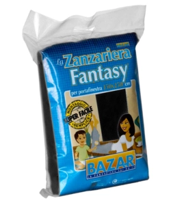 ZANZARIERA PER PORTAFINESTRA "FANTASY" NERO IN VELCRO 150X250 CM