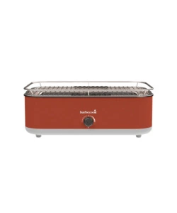 BARBECUE ELETTRICO DA TAVOLO BARBECOOK "E-CARLO" IN ACCIAIO INOX ROSSO GRIGLIA 38,5X28,5 CM