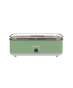 BARBECUE ELETTRICO DA TAVOLO BARBECOOK "E-CARLO" IN ACCIAIO INOX VERDE GRIGLIA 38,5X28,5 CM