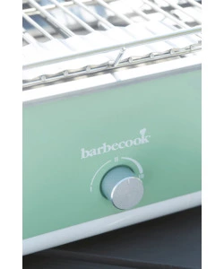 BARBECUE ELETTRICO DA TAVOLO BARBECOOK "E-CARLO" IN ACCIAIO INOX VERDE GRIGLIA 38,5X28,5 CM