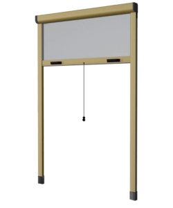ZANZARIERA AVVOLGIBILE PER FINESTRE BRONZO CON APERTURA VERTICALE 160X150 CM