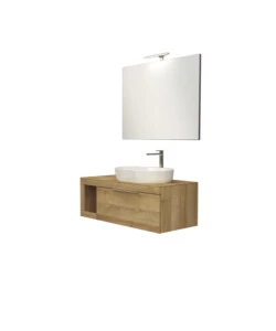 MOBILE BAGNO DECOR BAGNO "TIZIANO" COLORE ROVERE, 110 CM