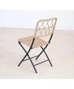 SET DA GIARDINO ESSENZA "MAUI" IN ACCIAIO E POLYRATTAN NERO 2 SEDIE 1 TAVOLO
