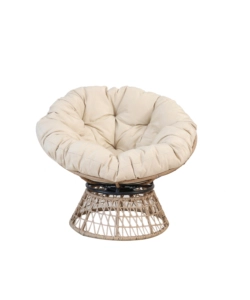 POLTRONA DA ESTERNO GIREVOLE ESSENZA "BORA BORA" IN ACCIAIO E POLYRATTAN 95X84X76 CM
